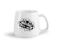 AYUEHBN Fruta de cerámica Tazas de café de gres con asa Joystick de jugador de videojuegos Monster Hands （14oz/400ml） Tazas de cerámica para el hogar o el trabajo