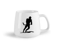 AYUEHBN Fruta de cerámica Tazas de café de gres con asa Jugador de hockey sobre hielo deportivo patina juego extremo （14oz/400ml） Para el hogar o el trabajo