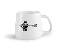 AYUEHBN Fruta de cerámica Tazas de gres para café y té Juego de lacrosse Pelota Palo Jugador Casco Deporte （14oz/400ml） Ideal para el hogar, la oficina, cafeterías, ideas de regalo