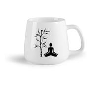 AYUEHBN Fruta de cerámica Tazas de té, café y chocolate caliente Religión de Buda y el Árbol Meditación Zen （14oz/400ml） Para bebidas calientes, latte, capuchino