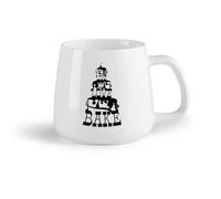 AYUEHBN Fruta de cerámica Tazas de té y café con estilo Pastel con logo y frase de panadería y pastelería （14oz/400ml） Café, té, latte, leche, cacao, zumo y otras bebidas calientes