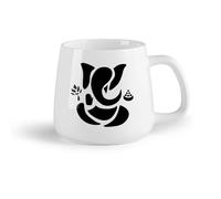 AYUEHBN Fruta de cerámica Tazas Grandes para Bebidas Calientes Resumen Ganesha Hindú Hinduismo Vedas Dios （14oz/400ml） Café, té, latte, leche, cacao, zumo y otras bebidas calientes