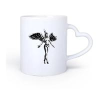 AYUEHBN Poignée en céramique en forme de cœur Tasses à thé et à café élégantes Déesse Dieux égyptiens Égypte Beauté Fille Gymnastique 11oz/320ml Pour café, flocons d'avoine, thé, facile à nettoyer