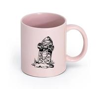 AYUEHBN Tasse à café avec anse - classique Tombe de skateboarder RIP Tombstone （11oz/320ml） Parfait pour les cuisines, restaurants et cafés, excellente idée cadeau Rose