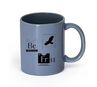 AYUEHBN Tasses à thé, à café et à chocolat chaud Soyez libre, liberté des oiseaux （11oz/320ml） Pour café, soupe, thé, lait, latte, chocolat chaud, pour femmes et hommes Blaugrau