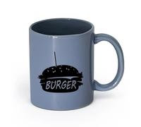 AYUEHBN Tasses en pour café, lait, thé Dinning Burger Fast Food Café Cuisine （11oz/320ml） Cadeau humoristique pour les amateurs de café, les collègues et les amis Blaugrau