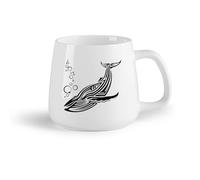 AYUEHBN Taza, Taza de Café/Té Gran ballena azul animal marino burbujas de agua （14oz/400ml） Regalo divertido para amantes del café, mejores amigos del trabajo, compañeros de trabajo y amigos