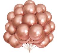 Ayuhr-Ballons Argentés, Paquet 30 Ballons Argentés Métalliques En Latex 12 Pouces 30,5 Cm Ballon Avec Ruban Pour Femmes Garçons Fête D'anniversaire De Filles Mariage Baptême Douche Baby Shower Décora
