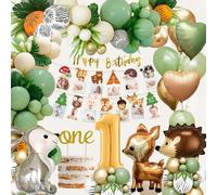 AYUHR-Decoration Anniversaire 1 ans Garcon Ballon 1 ans Anniversaire Voiture 1 an arche Ballon Enfant 1 an Kit Anniversaire Bebe Garçon Cars Moto Ballons Joyeux Anniversaire Bannière Gâteau Décoratio