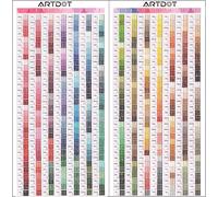 Ayuhr-Diamant Peinture Color Chart, 5d Diamond Painting Accessoires Avec Numéro Dmc Correspondant À 445 Couleurs Perles De Diamant
