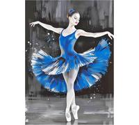 Ayuhr-Diamond Painting Ballerine Bleu 30 X 40 Cm Peinture Au Diamant Ballet Peinture Par Numéros Ballerine Femme Mosaïque Diamant Peinture Art Broderie Point De Croix Images Cadeau Décoration