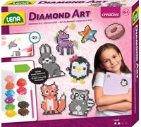 Ayuhr-Lena 42646 Kit De Bricolage Diamant Complet Pour 20 Autocollants Aux Couleurs Tendance Avec 10 000 Perles De Diamant Colorées, Stylo, Film Adhésif, Plateau De Tri Et Instructions (Français Non