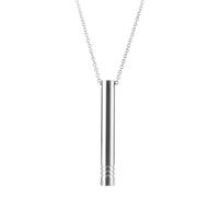 [ayumn] Collier de respiration en acier inoxydable pour soulager le stress, outil de méditation, collier de respiration, sifflet en fil pour relaxation complète, paix, calme