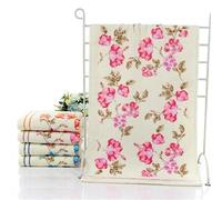 AYUMN Serviette de visage en coton imprimé floral, serviettes de bain à motifs, serviettes éponge brodées, petites serviettes couleurs mélangées