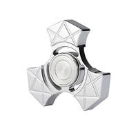 AYUNJIE Anti-anxiété Fidget Hand Spinner, Jouet Sensoriel De Bureau Cinétique Portable À Hache De Combat, Rotation des Doigts en Métal pour Adultes Et Enfants (Argent)