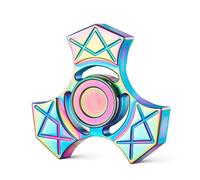 AYUNJIE Anti-anxiété Fidget Spinner Bureau Cinétique Jouet Sensoriel, Rotation des Doigts en Métal pour Adultes Et Enfants, Spinner Anti-Stress Soulageant L'ennui Tdah Autisme (Colorée)