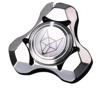 AYUNJIE Anti-anxiété Fidget Spinner, Jouets À Main Fox3, Jouet Sensoriel De Bureau Cinétique, Rotation des Doigts en Métal pour Adultes Et Enfants, Spinner Anti-Stress (Argent)