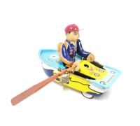 AYUNJIE Jouet Créatif en Étain, Jouet À Remonter Vintage Ms424 Bateau À Rames, Cadeau pour Enfants À Thème Nostalgique pour Garçons Filles Interaction Parent-Enfant