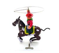 AYUNJIE Jouet en Étain Ms418 Cowboy avec Fouet Jouet À Remonter Ornement De Nouveauté Thème Nostalgique Vintage À Collectionner Cadeau pour Enfants