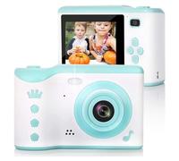 AYUNJIE L'appareil Photo pour Enfants Peut Prendre des Photos et des vidéos avec Un Mini Reflex de Simulation de Pixels 800w à Double caméra Avant et arrière à écran Tactile de 2,8 Pouces (Bleu)