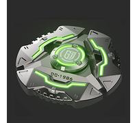 AYUNJIE Metal Fidget Hand Spinner, Gadget Gyroscopique du Bout des Doigts, Jouet De Bureau Sensoriel Lumineux pour Enfant Adulte, Jouet pour Le Soulagement De L'anxiété Et du Stress (Vert)