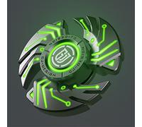AYUNJIE Metal Fidget Hand Spinner Toy pour Le Soulagement De L'anxiété Due Au Stress, Spinners Lumineux du Bout des Doigts Gyroscope Gadget Jouet De Bureau Sensoriel pour Enfant Adulte (A,Vert)