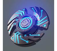 AYUNJIE Metal Fidget Hand Spinner Toy pour Le Soulagement De L'anxiété Due Au Stress, Spinners Lumineux du Bout des Doigts Gyroscope Gadget Jouet De Bureau Sensoriel pour Enfant Adulte (A,Bleu)