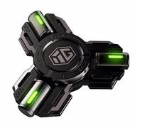 AYUNJIE Metal Finger Hand Spinner Toys avec lumière Lumineuse, Stress Anxiety ADHD Relief Figets Toy, Spinner absorbe la lumière Solaire Fidget Spinner pour Adultes et Enfants, (C,Noir)