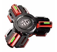 AYUNJIE Metal Finger Hand Spinner Toys avec lumière Lumineuse, Stress Anxiety ADHD Relief Figets Toy, Spinner absorbe la lumière Solaire Fidget Spinner pour Adultes et Enfants, (C,Rouge)