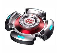 AYUNJIE Metal Finger Hand Spinners Jouets Sensoriels avec Lumière Lumineuse, Jouet Fidget De Soulagement du Stress Et De L'anxiété, Cadeaux De Fidget Spinner Sensoriels (C,Argent)