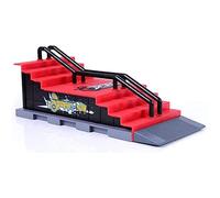 AYUNJIE Mini Finger Skateboard Scène Professionnelle Ensemble De Combinaison De Lieux Finger Skateboard Accessoires De Scène Professionnels pour Enfants (F)