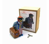 AYUNJIE Rétro Liquidation Jouet Créatif Décoration Personnalisée Jouets en Étain Ms516 Vieux Singe Voyage d'affaires Vintage Collection Enfants Cadeau Interaction Parent-Enfant