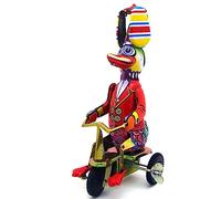 AYUNJIE Retro Wind Up Toy Ms062 Canard Équitation Tricycle Feuille De Fer Nostalgique Étain Jouets Micro Film Accessoires De Tournage Cadeau De Collection