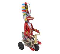 AYUNJIE Retro Wind Up Toy Ms062 Canard Équitation Tricycle Feuille De Fer Nostalgique Étain Jouets Micro Film Accessoires De Tournage Feuille De Fer Jouets À Collectionner Cadeau