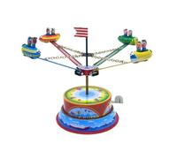 AYUNJIE Wind Up Toy Mm266 Tin Amusement Park Tin Vaisseau Spatial Rotatif Vintage Cadeau pour Enfants pour L'interaction Parent-Enfant