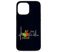 Ayurveda My Heartbeat EKG Homéopathie Ayurvédique Drôle Yoga Coque pour iPhone 13 Pro Max