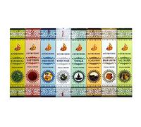 AYURVEDIC ayurvédique Lot de 10 (Palo Santo, Blanc Sauge, Basilic, Nag Champa, Bois d'agar, Lavande, Rose, Chandan, Patchouli, Yoga)