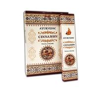 Ayurvedic - Bâtons d'encens Masala à la cannelle | Boîte de 12 paquets de 15 bâtonnets chacun | Total de 180 bâtonnets | Qualité premium