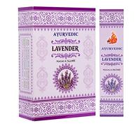 ayurvédique : Lavande Bâtonnets d'encens Senteur Masala | Boîte DE 12 Paquets DE 15 bâtons d'chaque | Total 180 clés | Premium Qualité