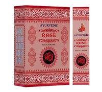 ayurvédique : Rose Bâtonnets d'encens Senteur Masala | Boîte DE 12 Paquets DE 15 bâtons d'chaque | Total 180 clés | Premium Qualité.