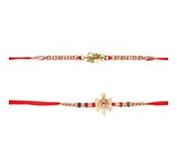 AYUSHNAIK Lot de 2 Rakhi traditionnels fantaisie SHIV et tortue - Le meilleur Rakhi fait à la main pour frère bien-aimé/frère/Rakhi pour frère, bracelet Rakhi, Raksha Bandhan Rakhi, Raksha Bandhan