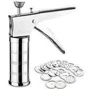 AYUSHNAIK Presse de cuisine en acier inoxydable avec 15 différents types de Jalies, Sev Maker/Presse Idiyappam/Machine Murruku/Noodle/Namkeen Press/Gathiya Maker