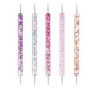 AYV 5 Pcs Stylo de Pointage de Nail Art,Tooli Art,Pinceau Nail Art Ongles,Dotting Tool,Stylos de Nail Art,Outils de Pointage,Stylos Ongle Gel,Double Extrémité Vernis à Ongles Manucure Nail Art Set