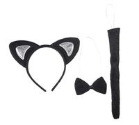 AYV Lot de 3 Costume Chat,Costume de Queue de Chatdeguisement Animaux,Avec NœUd Papillon et Queue Accessoires,Oreille Animaux Bandeau,pour Enfants et Femmes,Deguisement Fête Décoration