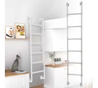 AYVADA Échelle de lit Mezzanine Murale Blanche Échelle de lit superposé intérieure en métal Échelle d'escalade en Fer Capacité de Poids de 150 kg Échelle de Sortie d'entrée en Hauteur pour lit suré