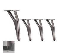 AYVADA Lot de 4 Pieds de Meuble en métal, Pieds de Meuble, Pieds de Table Basse, Pieds de canapé Modernes, Pieds de Meuble de Salle de Bain, Parfaits pour Armoire, Meuble TV, Table de Chevet (18 cm