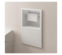 AYVADA Niche de Salle de Bain en Acier Inoxydable, étagère de Douche encastrée avec Poubelle, Panier de Rangement Mural étanche (Couleur : Blanc, Dimensions : 23 x 17 x 12 cm)