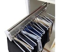 AYVADA Tringle de Placard Extensible - Support rétractable Robuste pour Pantalons, Tringle de Placard réglable, Support d'organisation de Placard pour Pantalons et Manteaux, Tringle de Valet de Gar