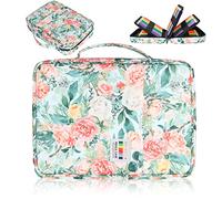 AYVANBER Étui à Crayons de Couleur 220 emplacements Porte-stylos en Gel Sac Organisateur étanche Artiste Peinture Pochette Crayons Boîte Rangement Pratique pour marqueur Stylo Aquarelle (Verte Rose)