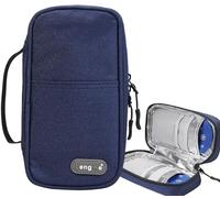 AYVANBER Grand sac isotherme de voyage avec 2 blocs de glace réutilisables pour stylos à insuline pendant les voyages et autres fournitures (bleu)
